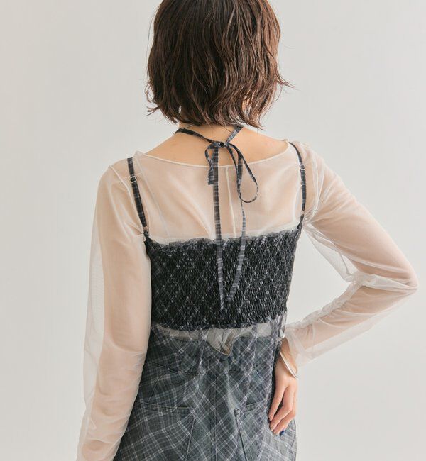  「シアーチェックキャミワンピース」|ワンピース|