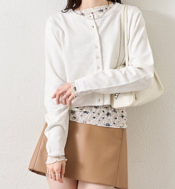  「チビボタン長袖カーディガン」|カーディガン|