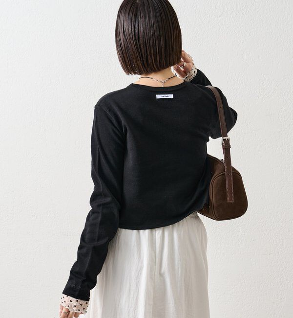  「チビボタン長袖カーディガン」|カーディガン|