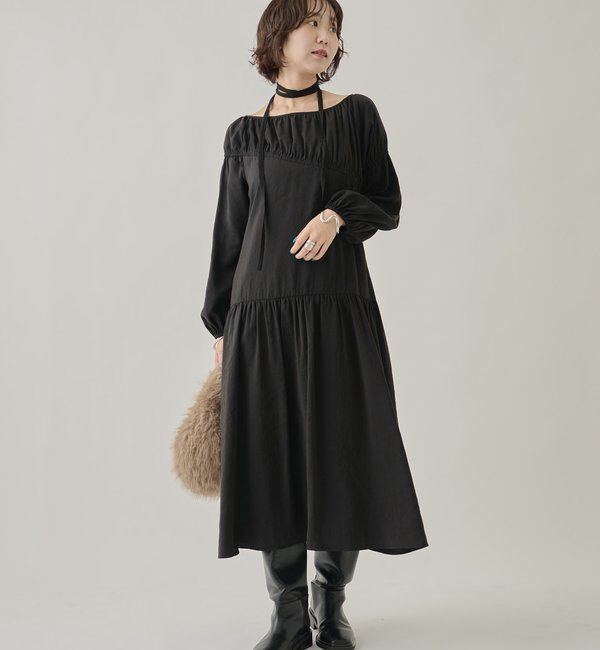  「ドロストティアードワンピース	」|ワンピース|
