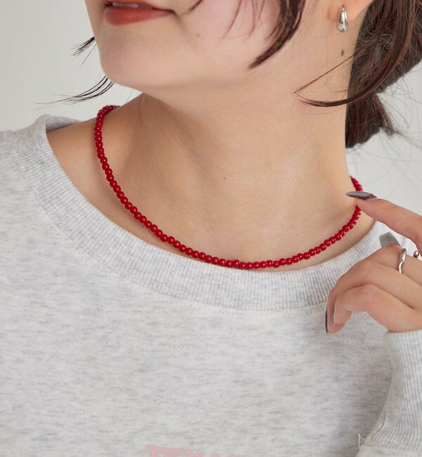  「カラービーズネックレス」|リング|