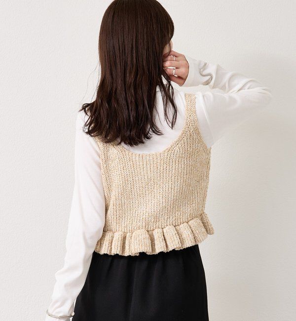  「メランジニットフリルビスチェ」|ニット・セーター|