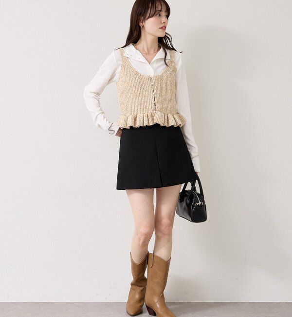  「メランジニットフリルビスチェ」|ニット・セーター|