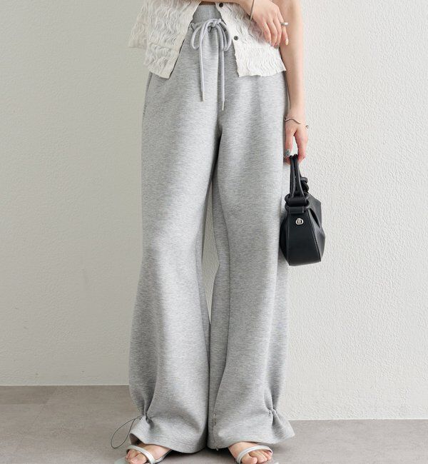  「裾ドロストスウェットパンツ」|チノ|