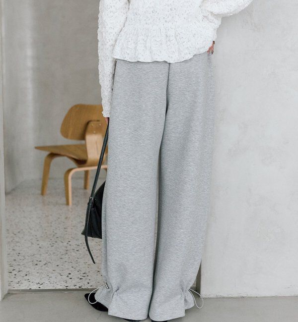  「裾ドロストスウェットパンツ」|チノ|