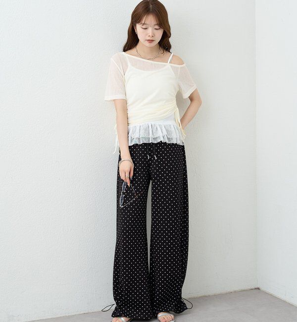  「裾ドロストスウェットパンツ」|チノ|