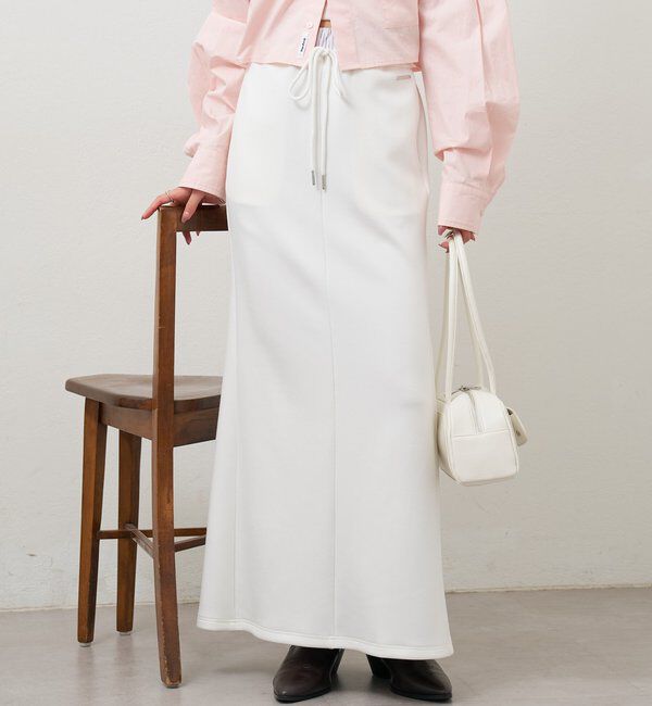  「Wベルトスウェットスカート」|スカート|オフホワイト