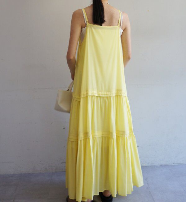  「サテンティアードキャミワンピース」|ワンピース|