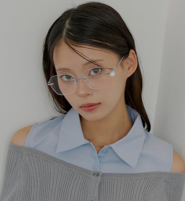  「カスタムパール付フレームレスレンズ」|サングラス|