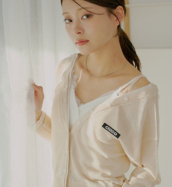  「バイカラーラメシアーカーディガン」|カーディガン|ベージュその他1