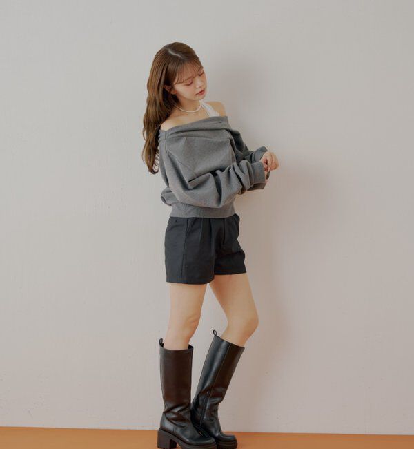  「ワンショル肩レーストップス」|Tシャツ・カットソー|