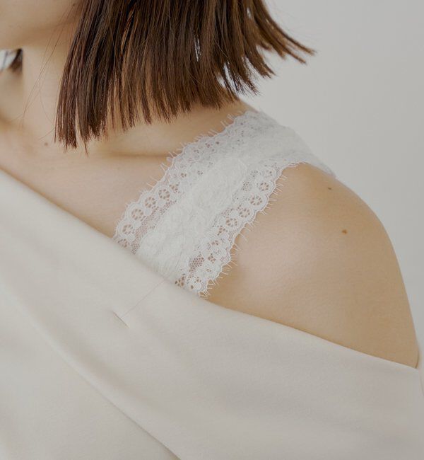  「ワンショル肩レーストップス」|Tシャツ・カットソー|