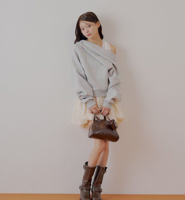  「ワンショル肩レーストップス」|Tシャツ・カットソー|