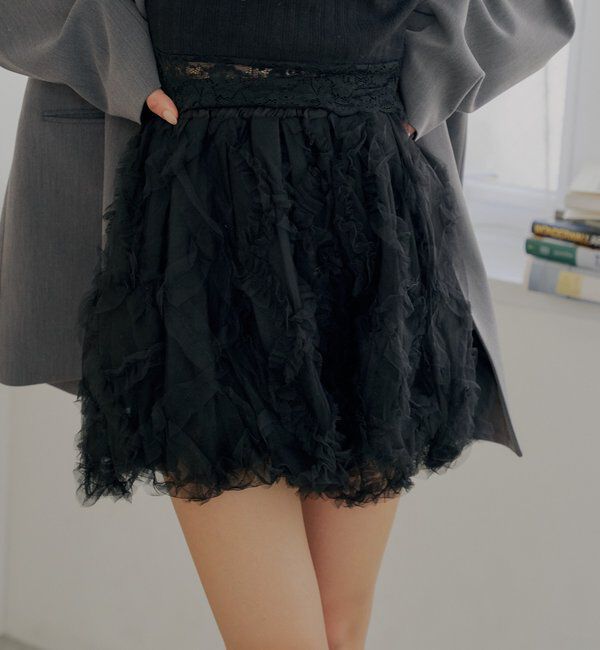  「チュールティアードバルーンショートパンツ」|チノ|