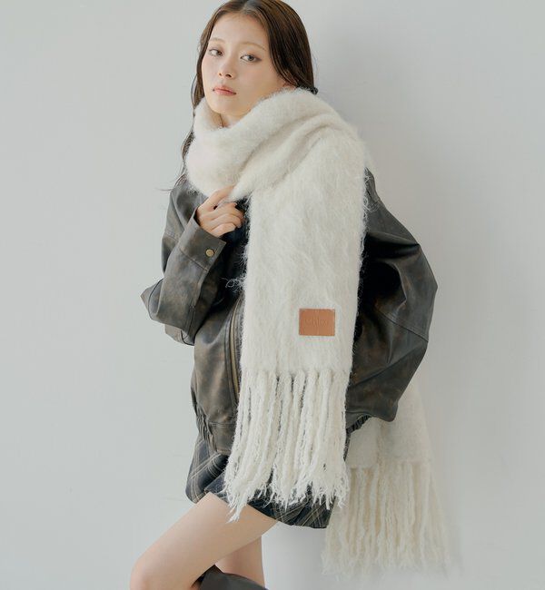  「【5色展開】シャギーフリンジマフラー」|マフラー|