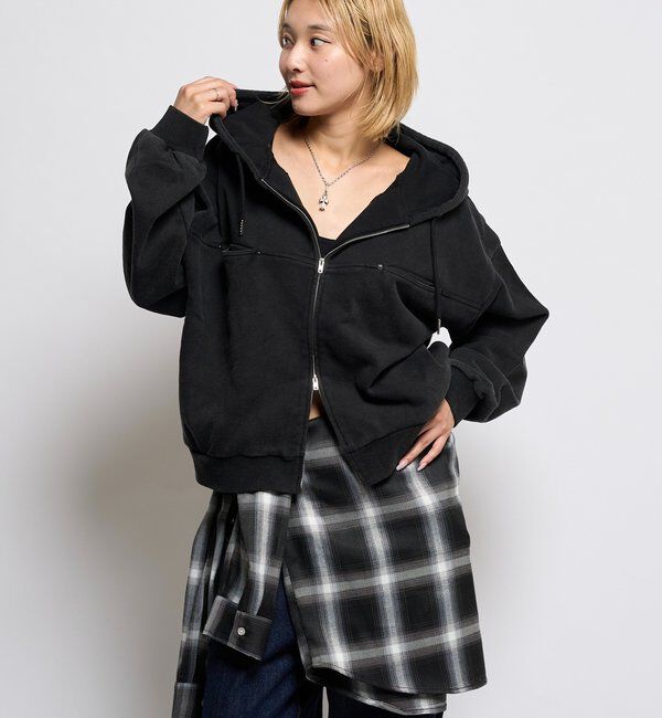  「スラッシュポケットスウェットパーカー」|パーカー|