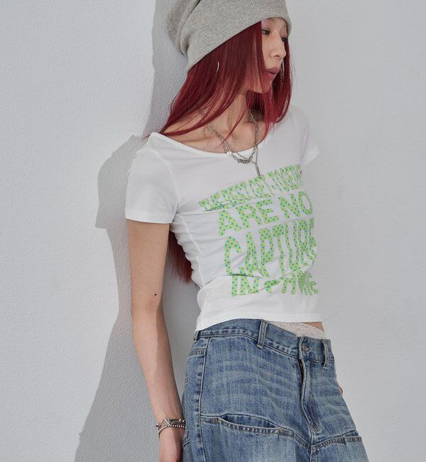  「【WEB限定】メッセージドットロゴS/S TEE」|Tシャツ・カットソー|