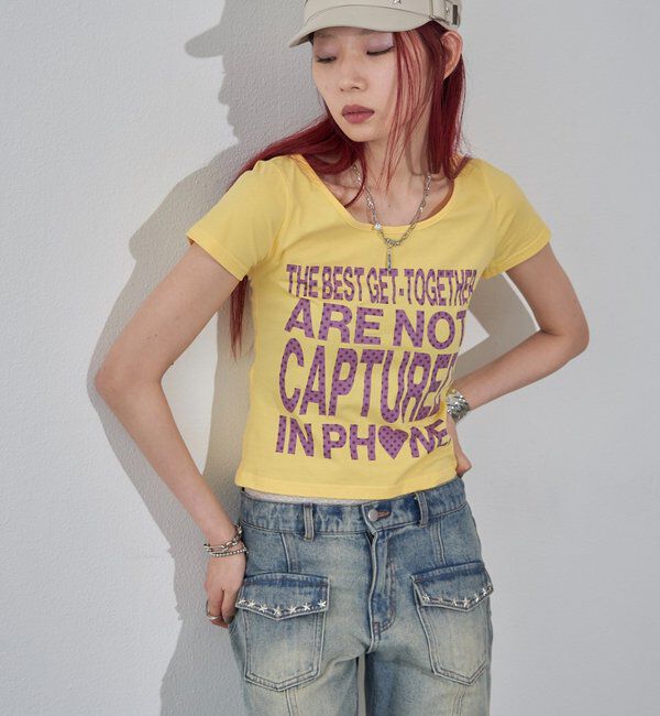  「【WEB限定】メッセージドットロゴS/S TEE」|Tシャツ・カットソー|