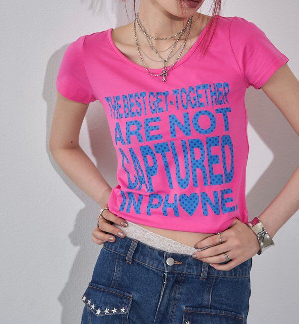  「【WEB限定】メッセージドットロゴS/S TEE」|Tシャツ・カットソー|