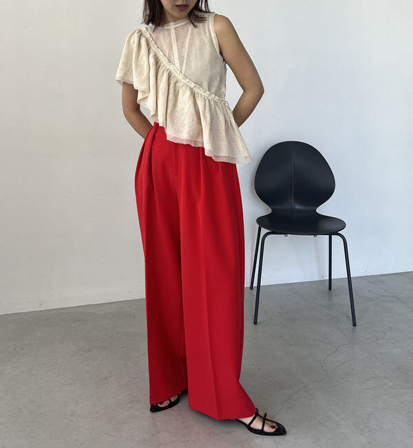  「【累計2万本突破！】【低身長・高身長サイズあり】2タックワイドパンツ」|チノ|