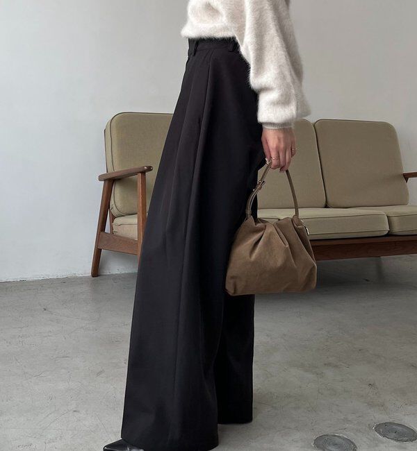  「【累計2万本突破！】【低身長・高身長サイズあり】2タックワイドパンツ」|チノ|