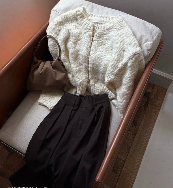  「【LE'MAGE&times;gemeilコラボ】スラブジップカーディガン」|カーディガン|