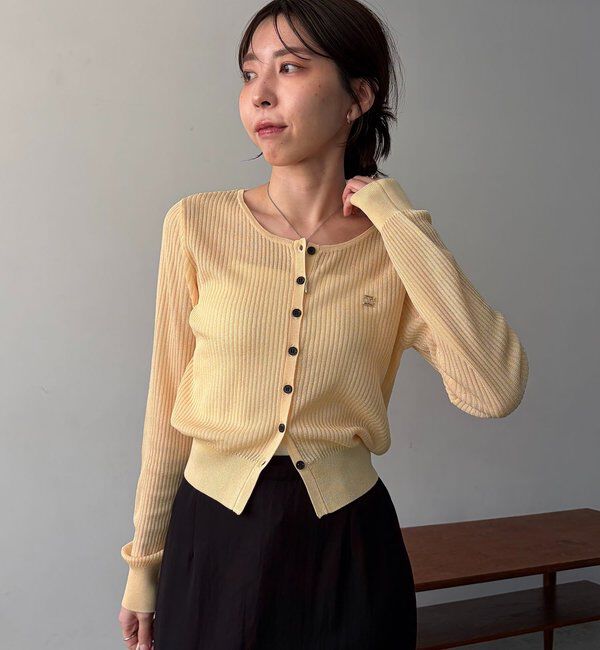  「シアーリブカーディガン」|カーディガン|
