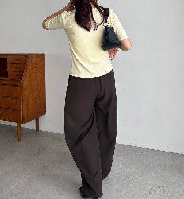  「【一癖可愛い】フロントタックフリルT」|Tシャツ・カットソー|