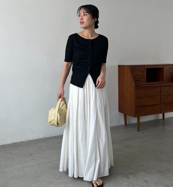  「【一癖可愛い】フロントタックフリルT」|Tシャツ・カットソー|