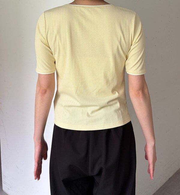  「【一癖可愛い】フロントタックフリルT」|Tシャツ・カットソー|