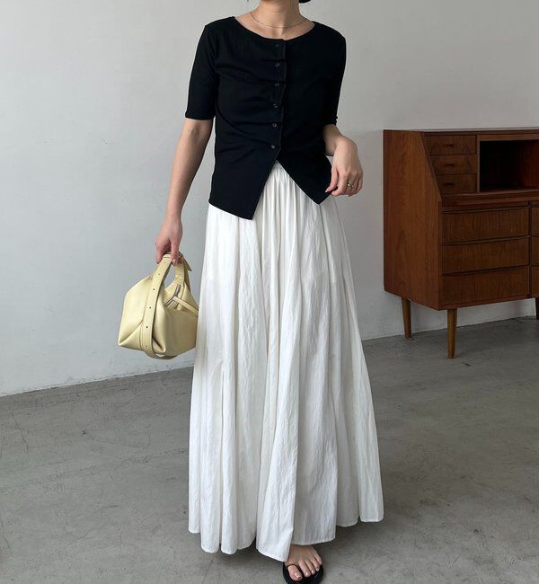  「【一癖可愛い】フロントタックフリルT」|Tシャツ・カットソー|