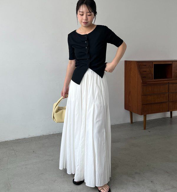  「【一癖可愛い】フロントタックフリルT」|Tシャツ・カットソー|