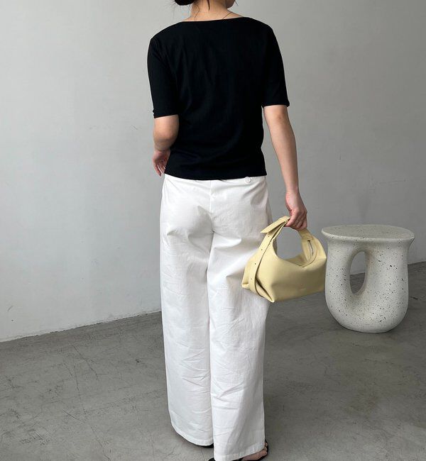  「【一癖可愛い】フロントタックフリルT」|Tシャツ・カットソー|