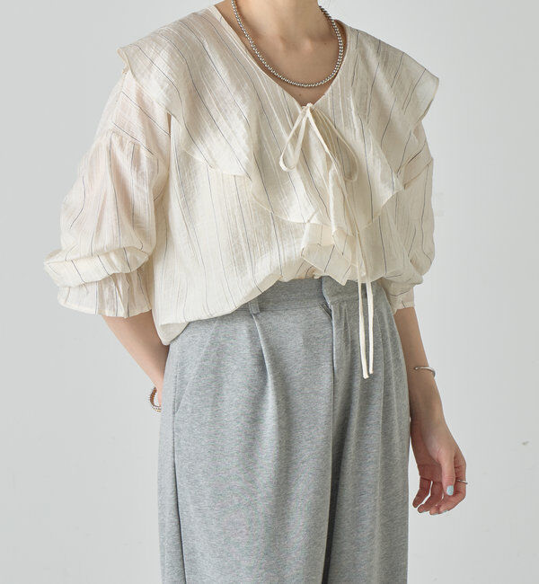  「フリルカラーブラウス」|シャツ・ブラウス|