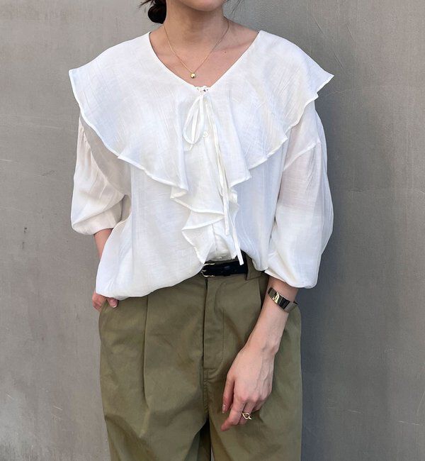  「フリルカラーブラウス」|シャツ・ブラウス|