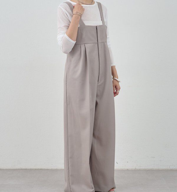  「ハイウエストサロペット」|オールインワン|