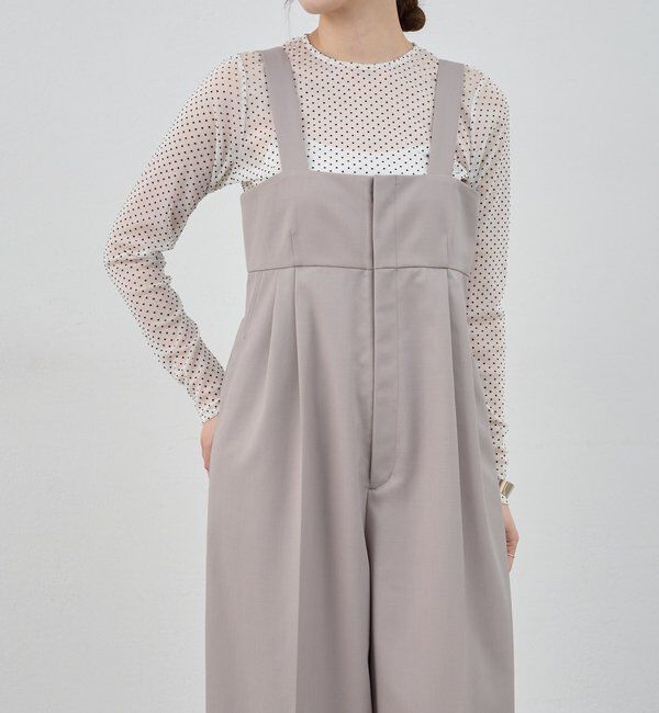  「ハイウエストサロペット」|オールインワン|