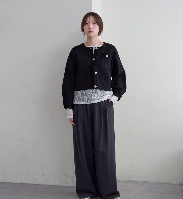  「ラメニットカーディガン」|カーディガン|