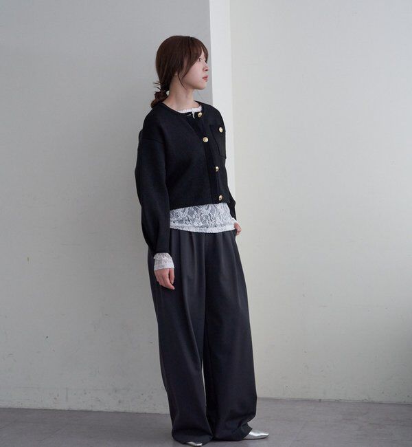  「ラメニットカーディガン」|カーディガン|