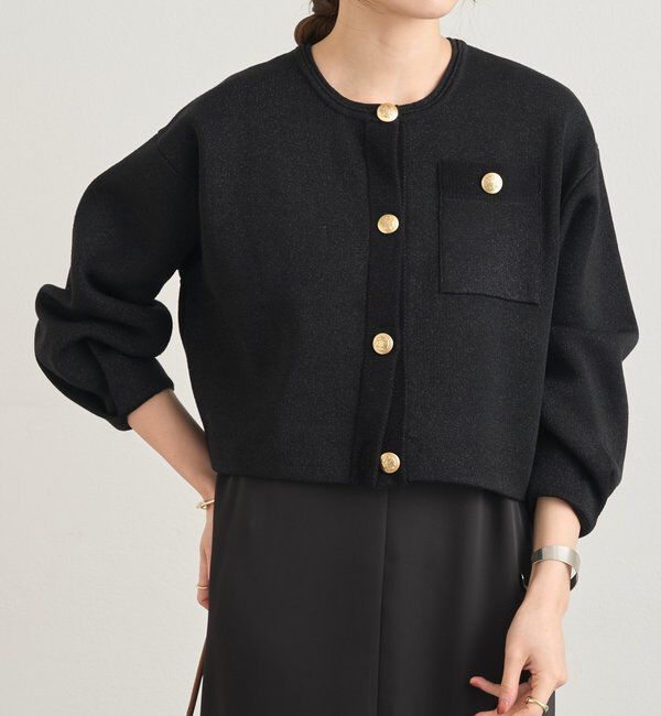  「ラメニットカーディガン」|カーディガン|
