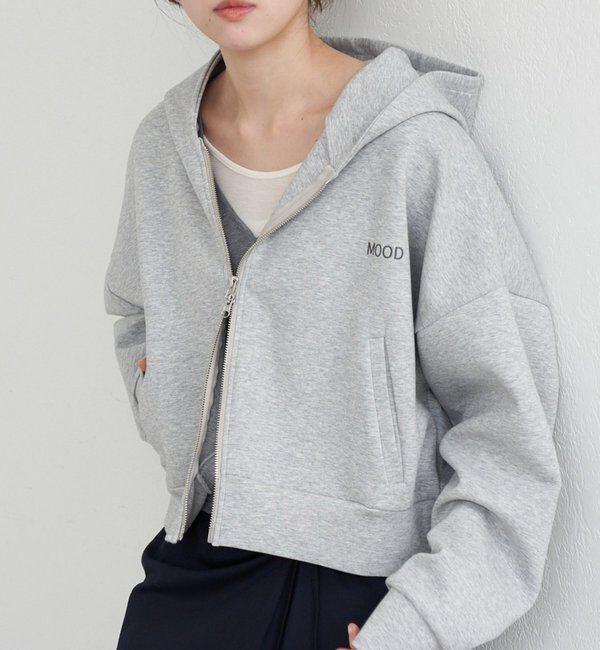  「ダブルジップフーディー」|Tシャツ・カットソー|グレー