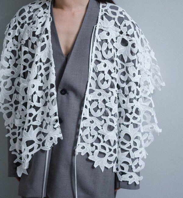  「【Pasterip】 lace multi-way scarf」|バンダナ・スカーフ|