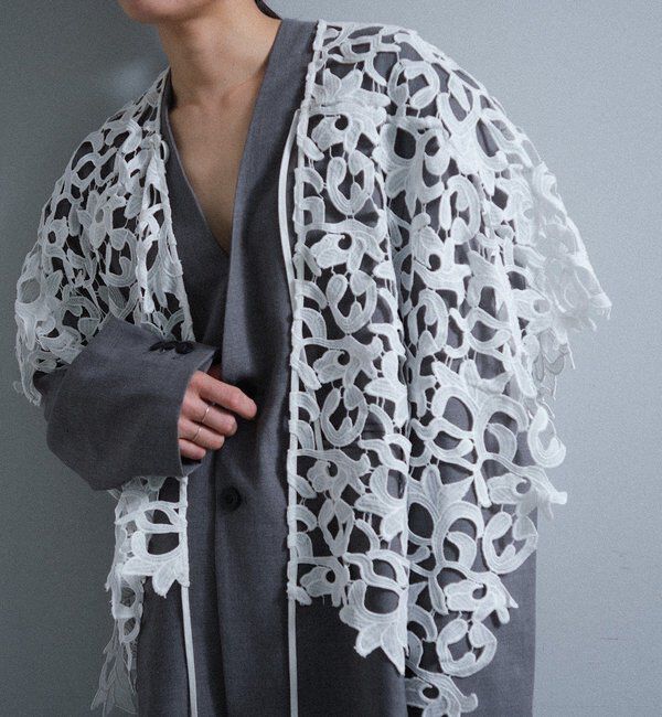  「【Pasterip】 lace multi-way scarf」|バンダナ・スカーフ|