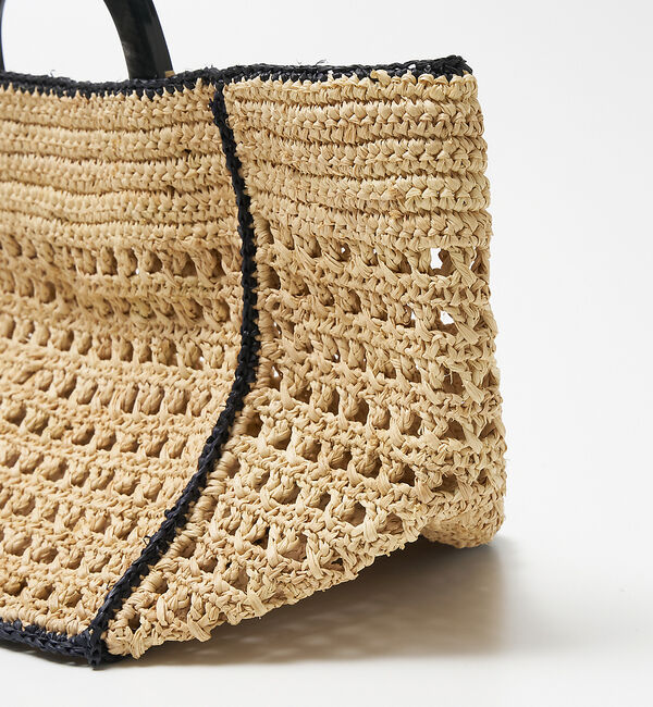 collex「ラフィア透かし編バッグ」|かごバッグ|
