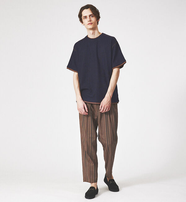 ABAHOUSE「【ドライタッチ 】ヘムラウンド 半袖 Ｔシャツ」|Tシャツ・カットソー|