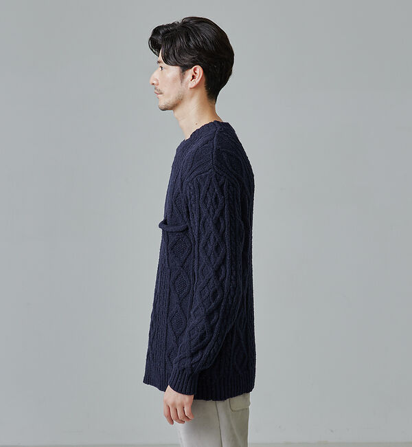 ABAHOUSE「【ECO PLANET】ケーブル編み プルオーバー ニット」|ニット・セーター|