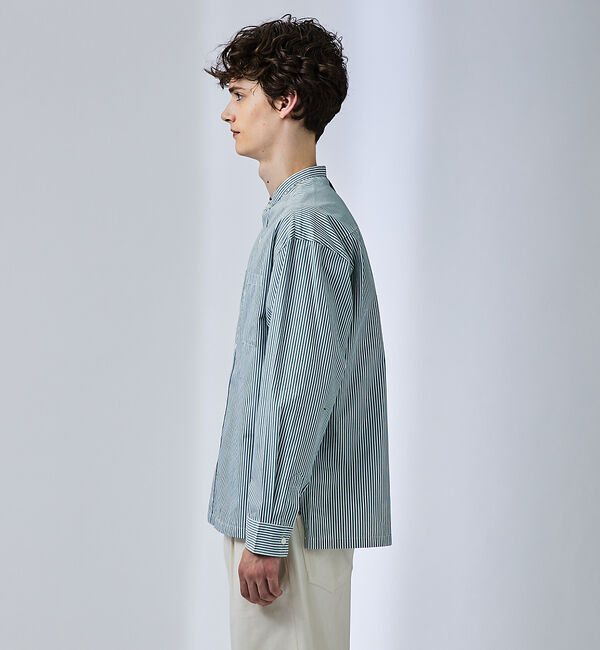 ABAHOUSE「センタータック バンドカラーシャツ」|シャツ・ブラウス|