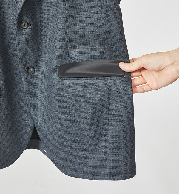 ABAHOUSE「【セットアップ対応/FLEX JACKET】T/R ポンチ ニードルパンチ ジャ」|テーラードジャケット|