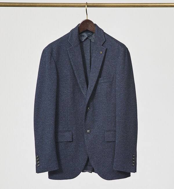 ABAHOUSE「【セットアップ対応/FLEX JACKET】ムリネ ジャージ  ジャケット」|テーラードジャケット|ネイビー