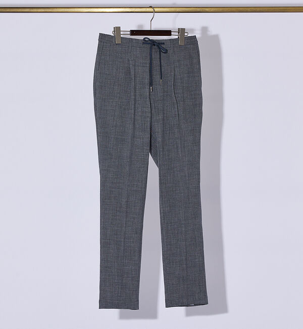 ABAHOUSE「【TRABEST】1タック イージースラックス / サマーパンツ/ 防シワ性 ス」|スラックス|セージグリーン